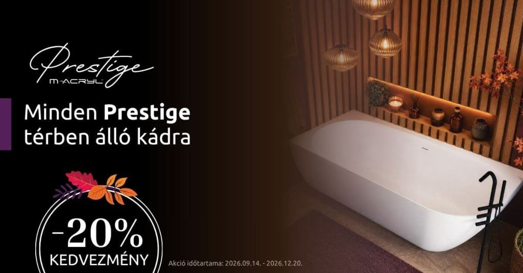 M-Acryl Prestige szabadon álló fürdőkád
